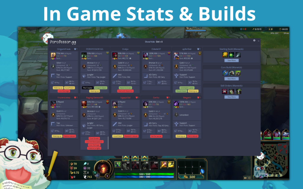 Desktopowa nakładka Porofessor.gg How2Play