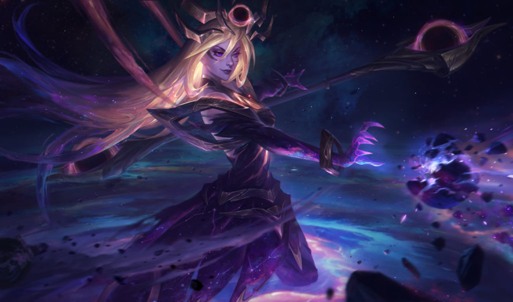 Dark Cosmic Lux - full HD splash art skórki do Lux z gry League of Legends / Riot Games